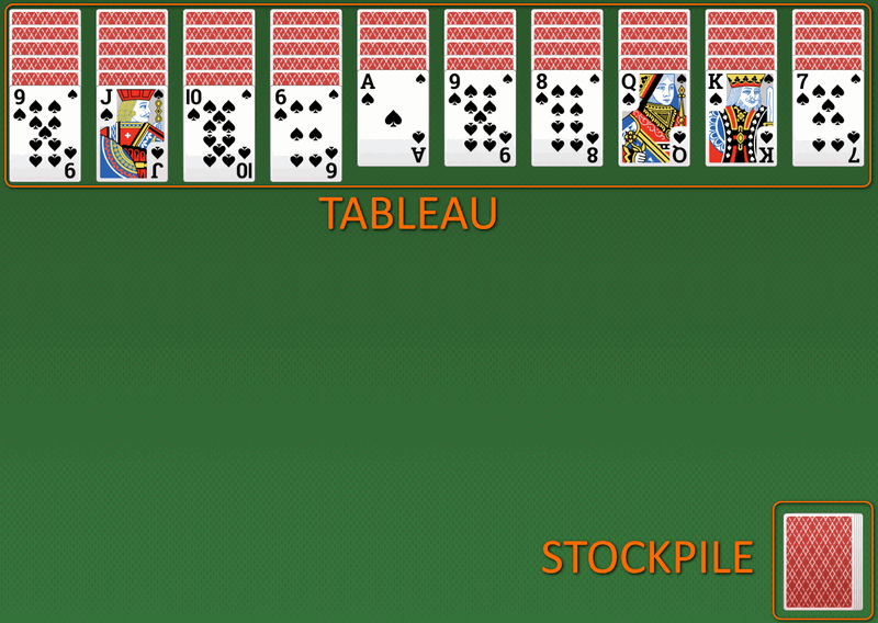 Spider Solitaire Tableau