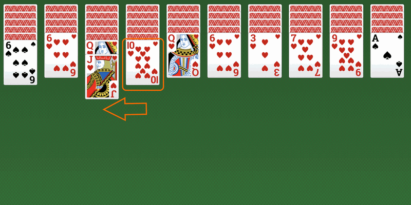 Spider Solitaire 2 kleuren - Hoe te spelen