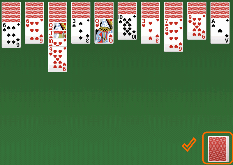 Spider Solitaire 2 kleuren - Stock
